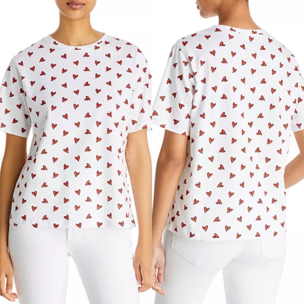 KULE / The Modern Allover Heart Print Tee